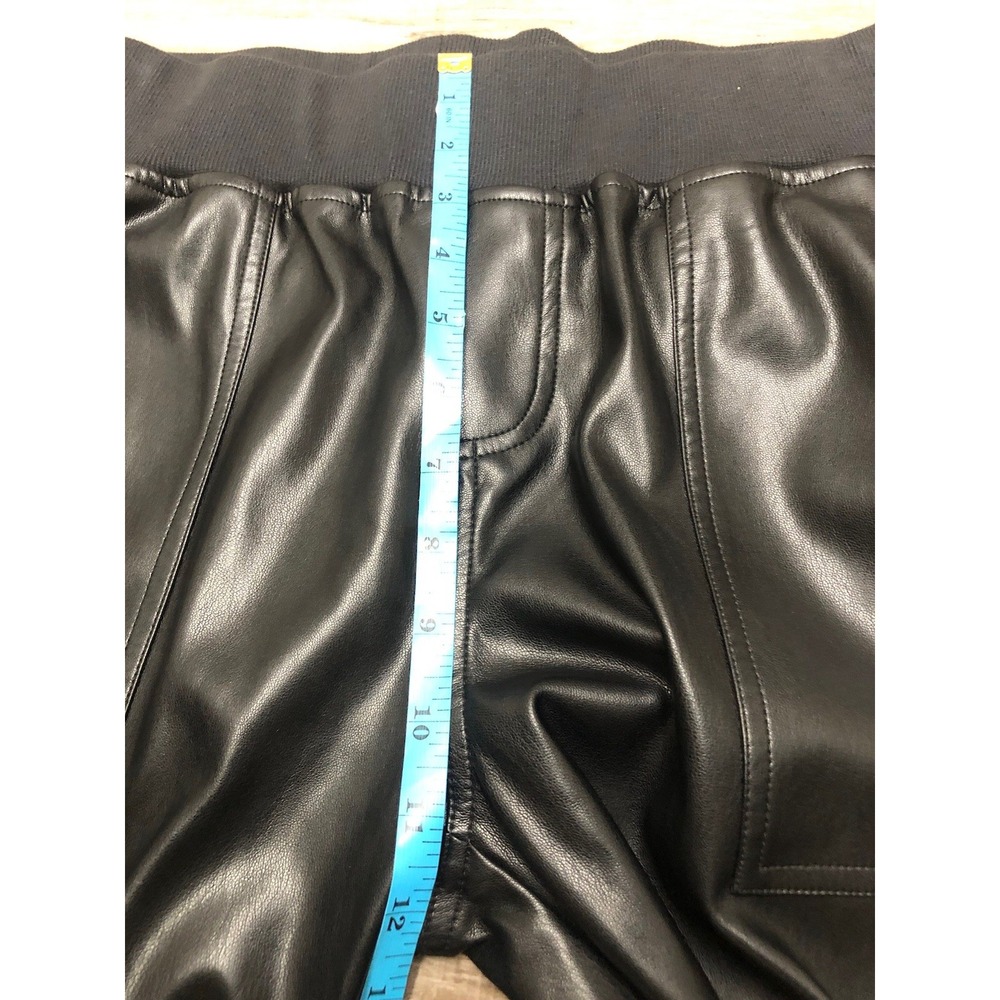 Sundays Brasada Joggers Women's M Black Stretch Vegan Leather Ankle Pants NEW‎ - Picture 8 of 9